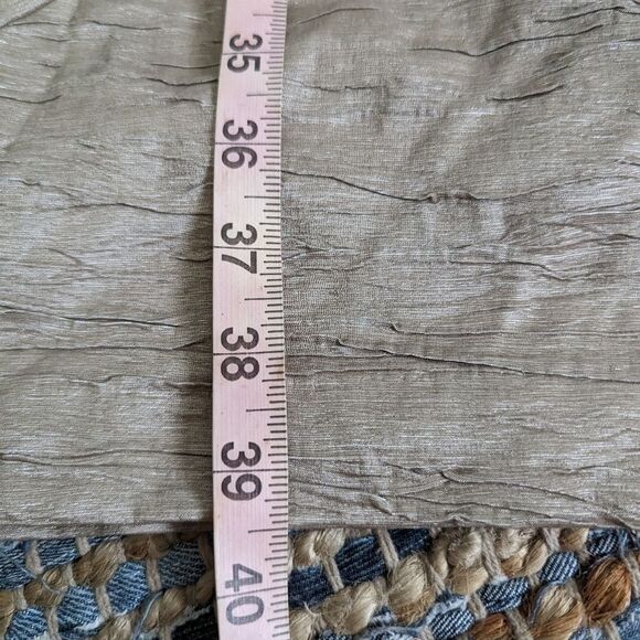 Jessica Howard Ruffle Dress Gold 8 Pearl Accents Mini Short Sleeveless Vneck Zip - Picture 3 of 10